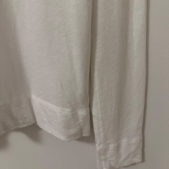 James Perse Vintage French Terry Relaxed Sweatshirt in White | Size 2 - Picture 7 of 11